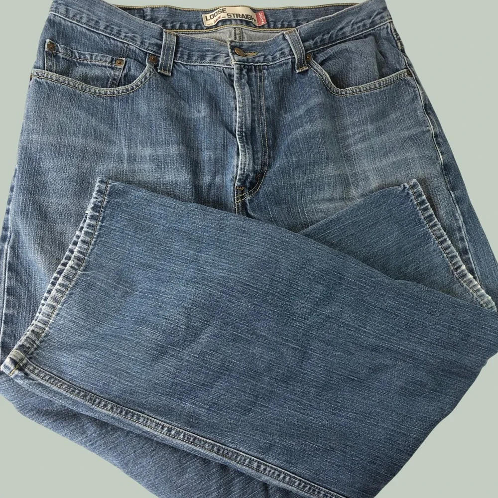 Levis 569 Jeans Men 36x32 (36x31 Fits) Whiskering Y2K Baggy Loose Relaxed Skater